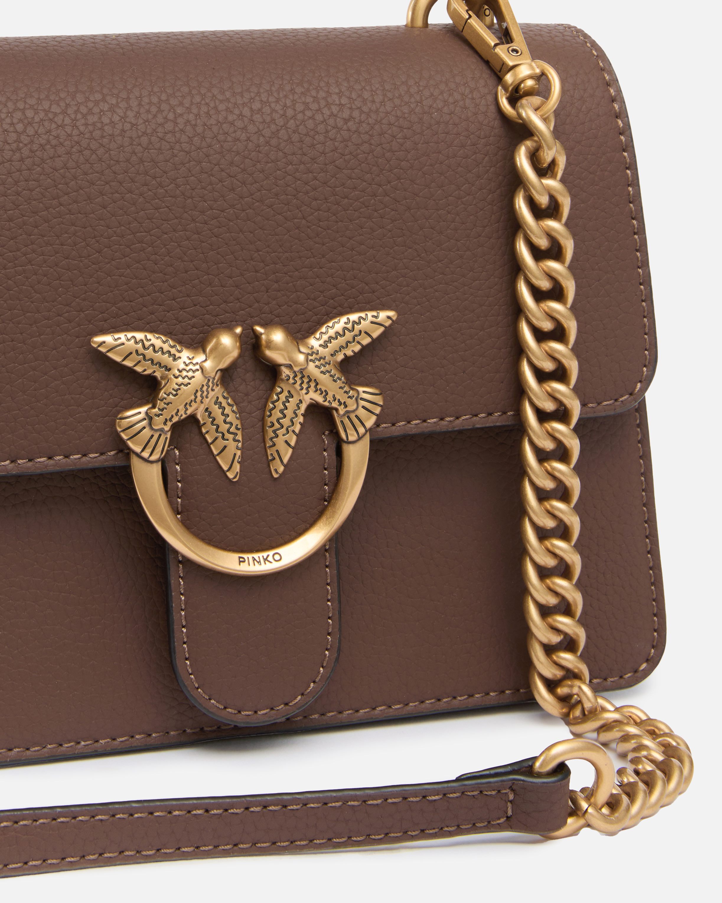 MINI LOVE BAG TOP HANDLE LIGHT HANDBAG IN FULL-GRAIN LEATHER - 3