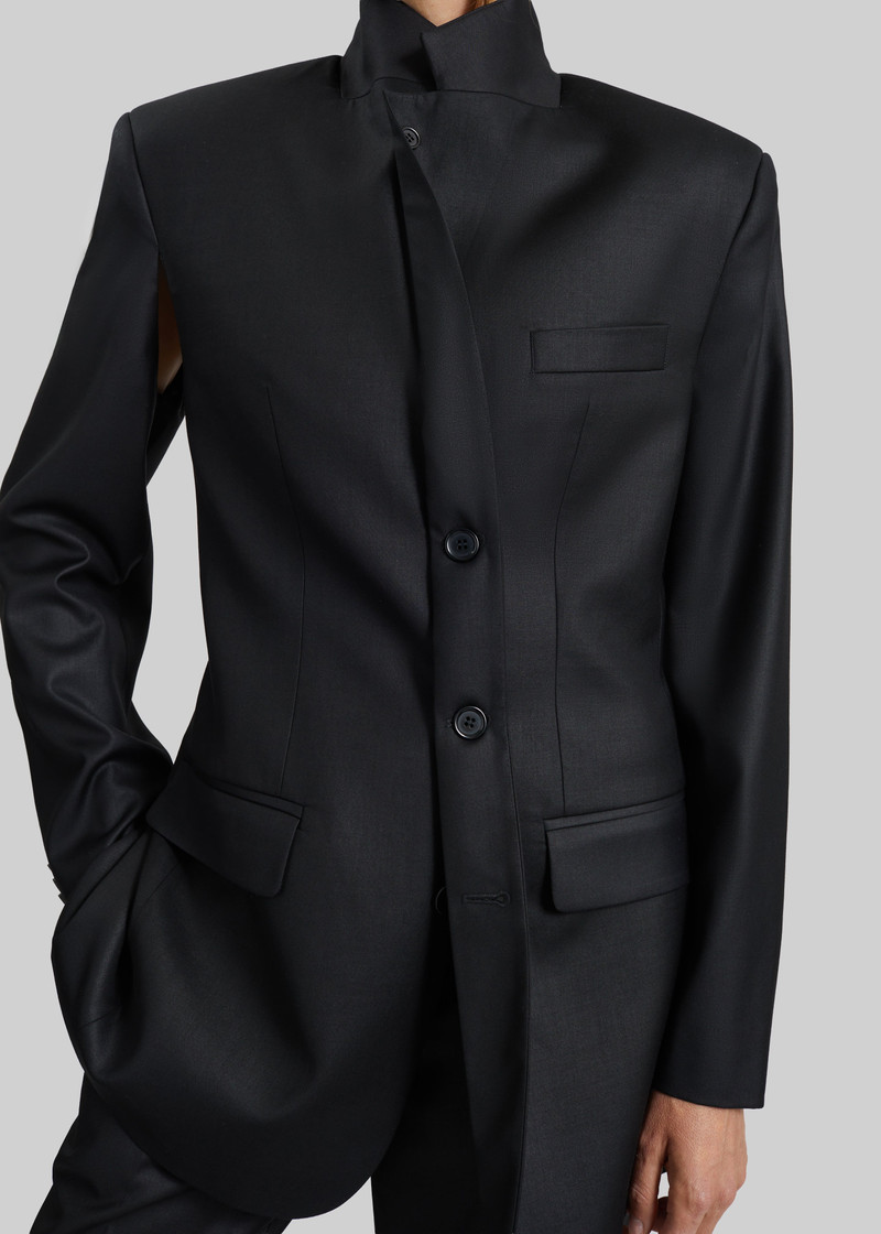 Bettter Folded Blazer With Slits - Black 5