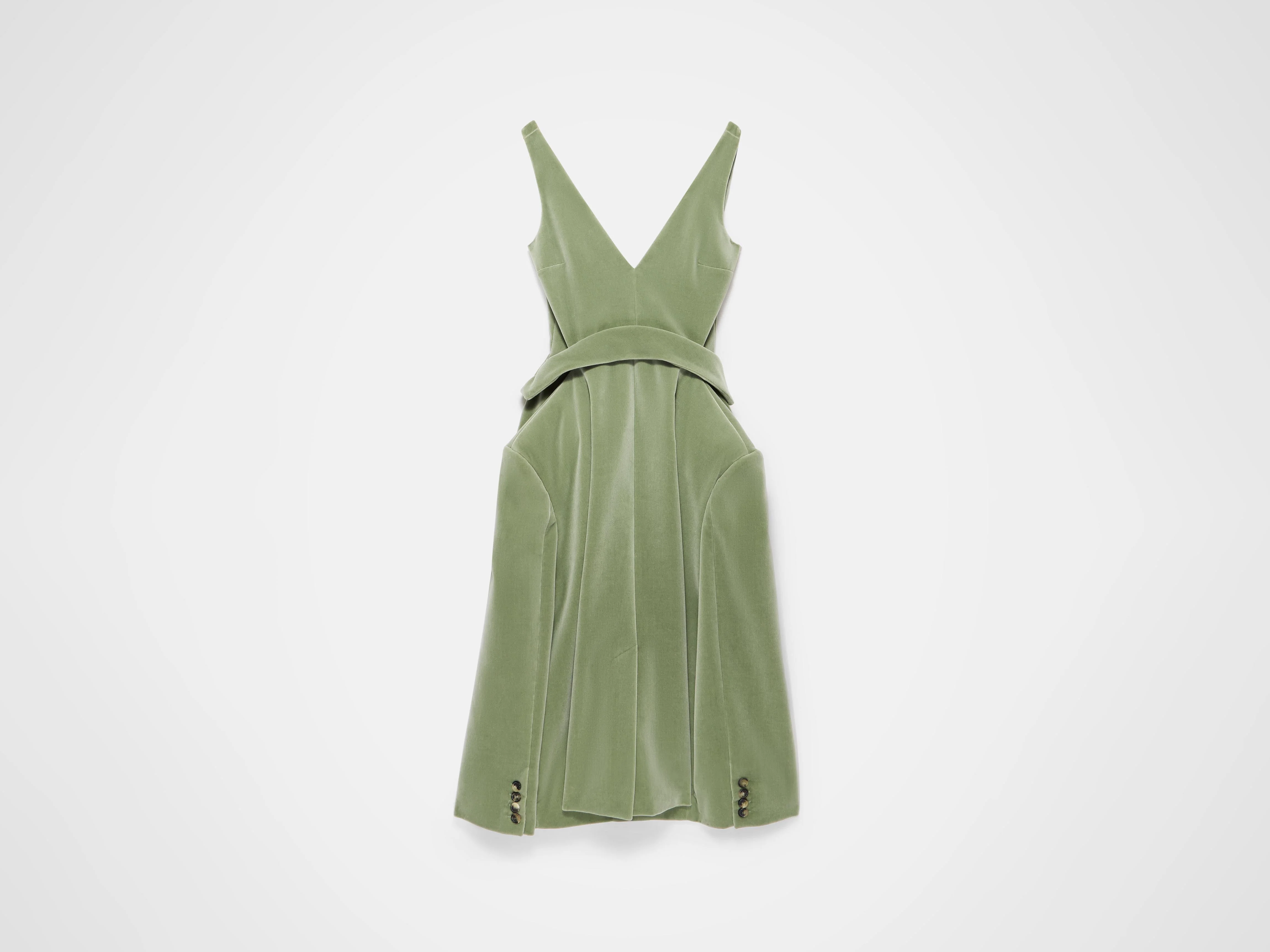 WOMENS STRUCTURED DRESS IN ARTICHOKE - 1