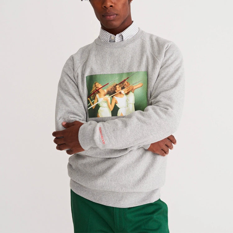 NOAH NY x Roxy Music Crewneck Sweatshirt 'Grey' SS029FW21 - 2