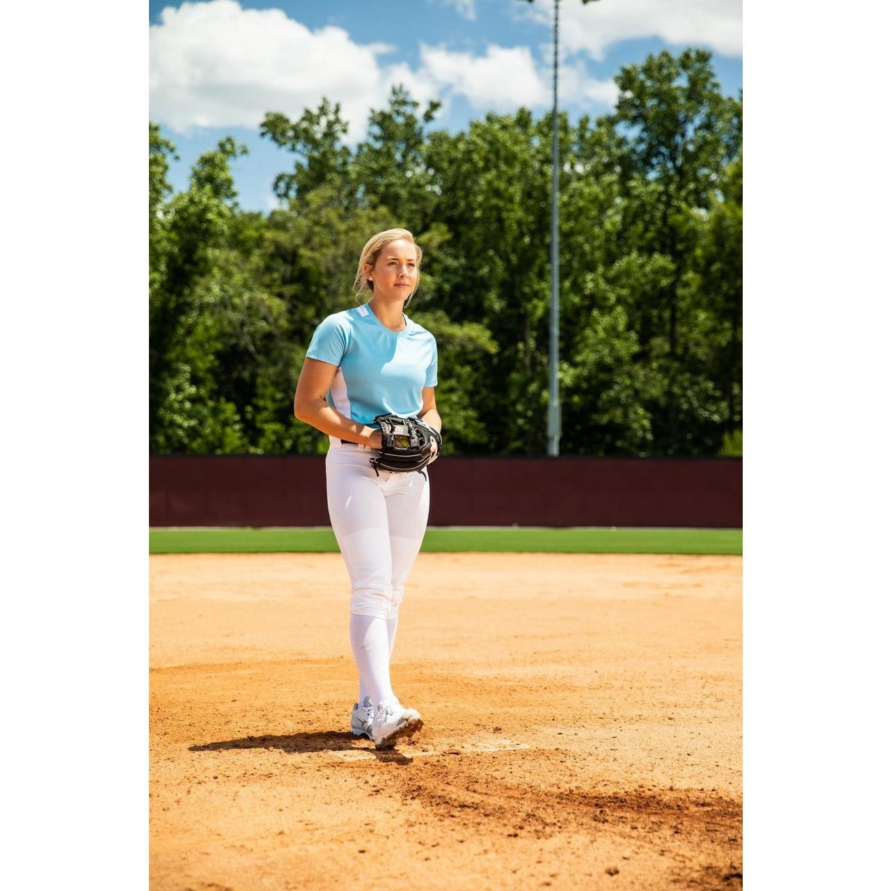Women's Belted Stretch Softball Pant - 3