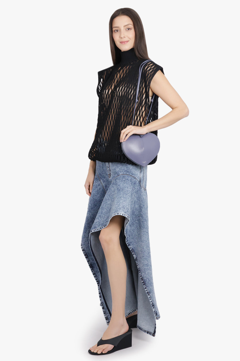 RUFFLE LAYER DENIM JEAN | SNOW BLUE - 2