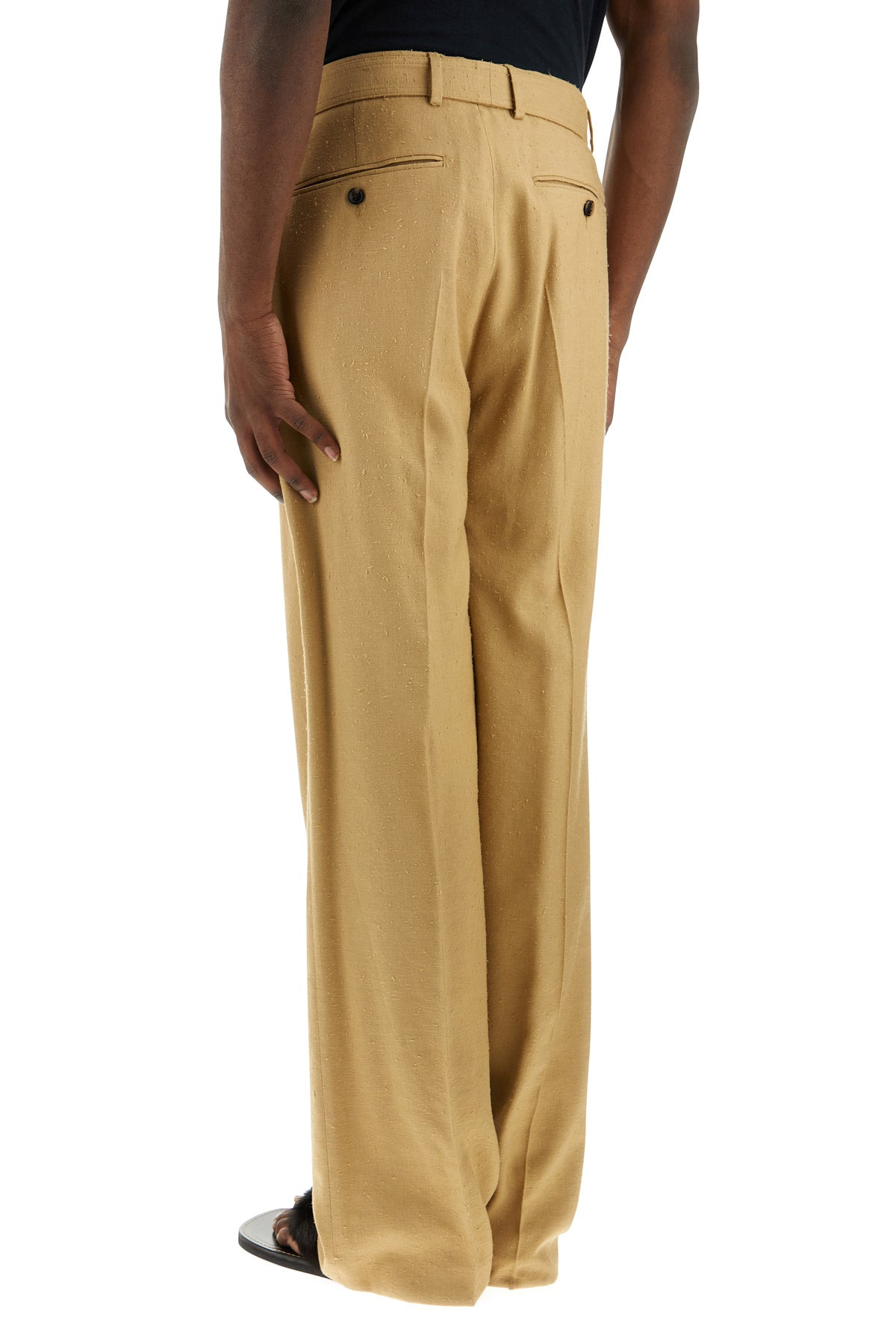 Camel viscose blend pant - 4