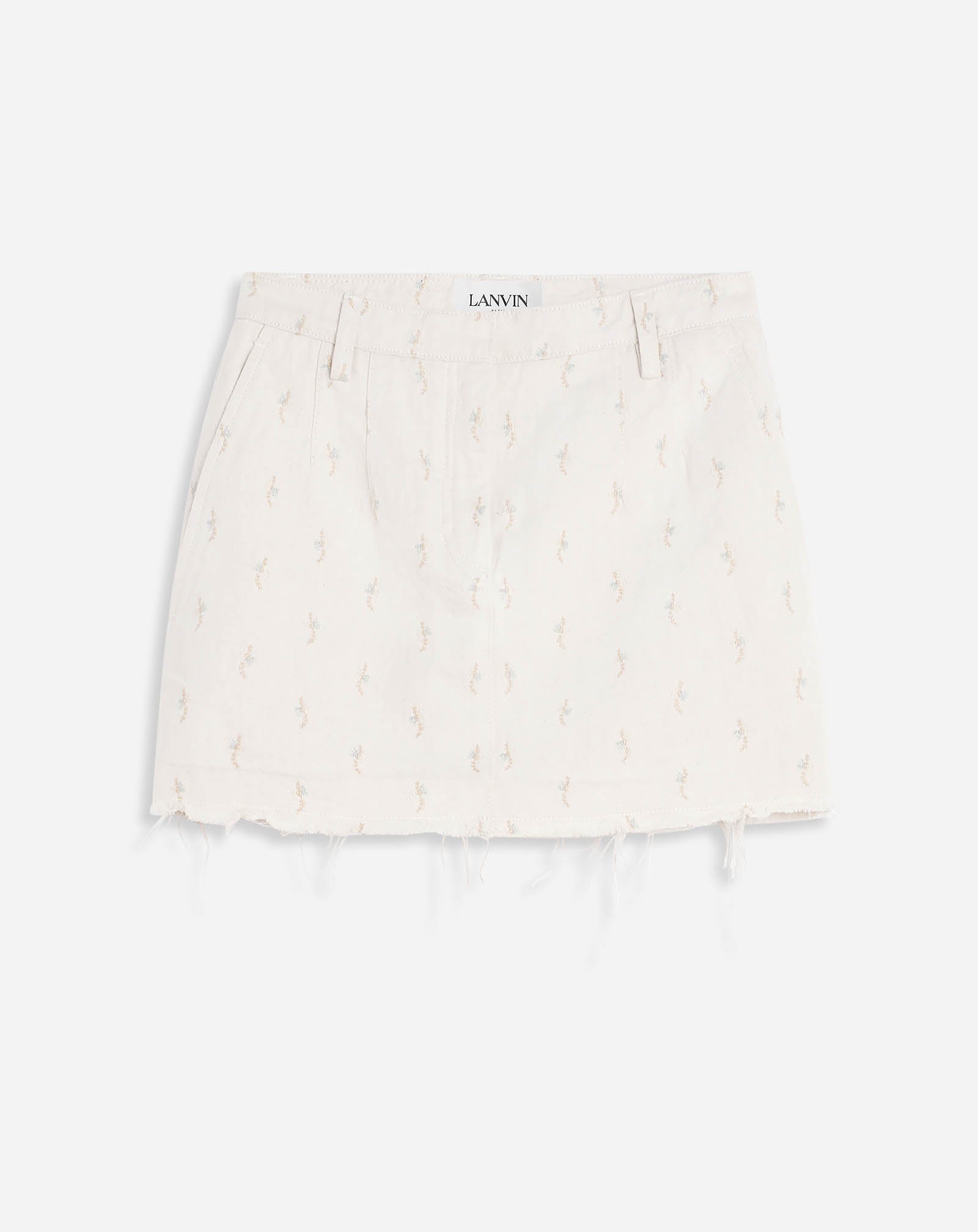 DENIM MINI SKIRT WITH EMBROIDERY - 1