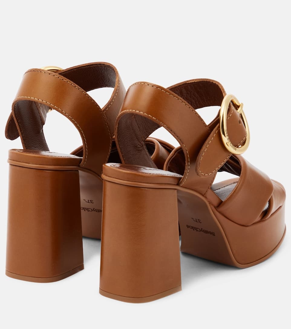 Lyna leather platform sandals - 3