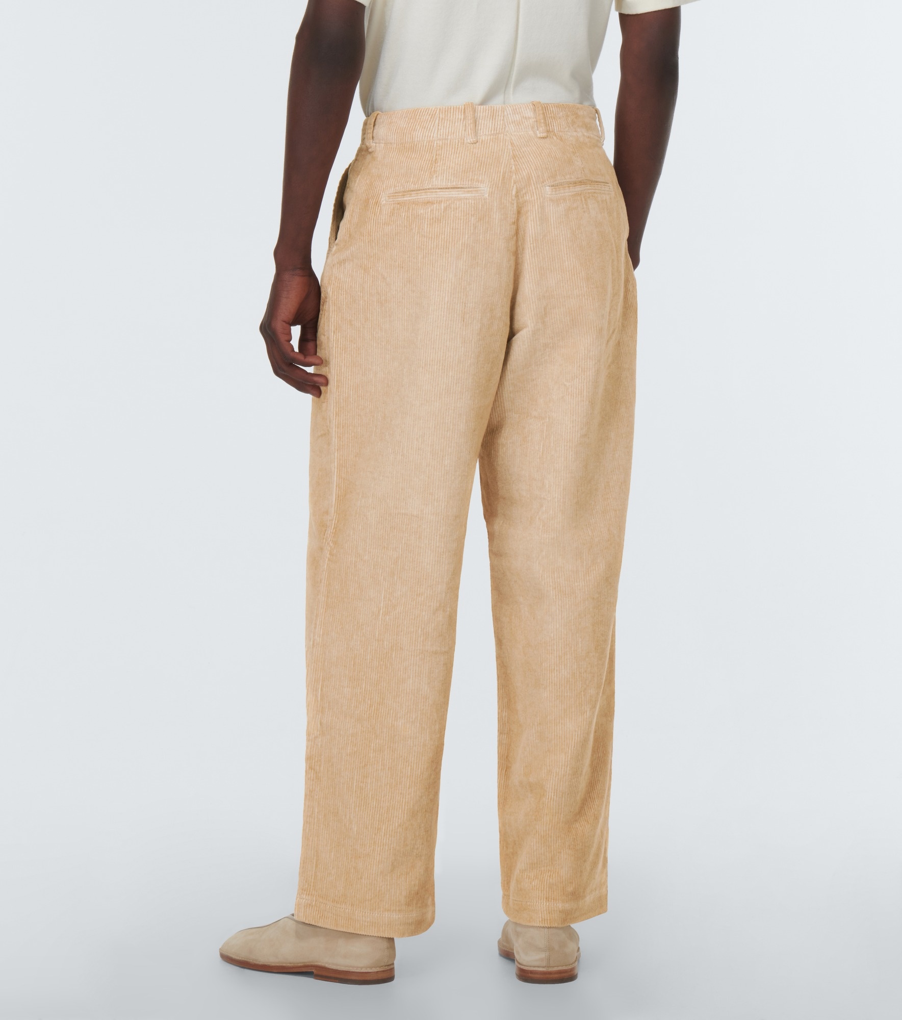 Borrowed wide-leg cotton and linen pants - 4