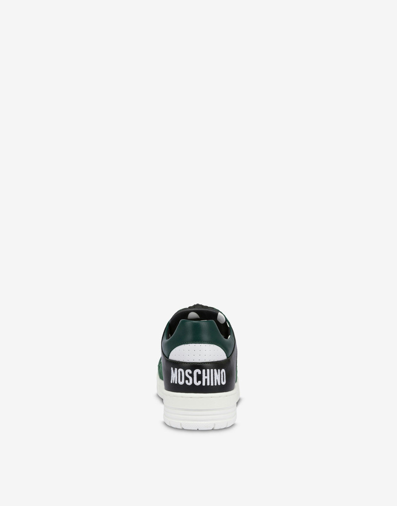 Moschino CALFSKIN AND SUEDE STREETBALL SNEAKERS outlook
