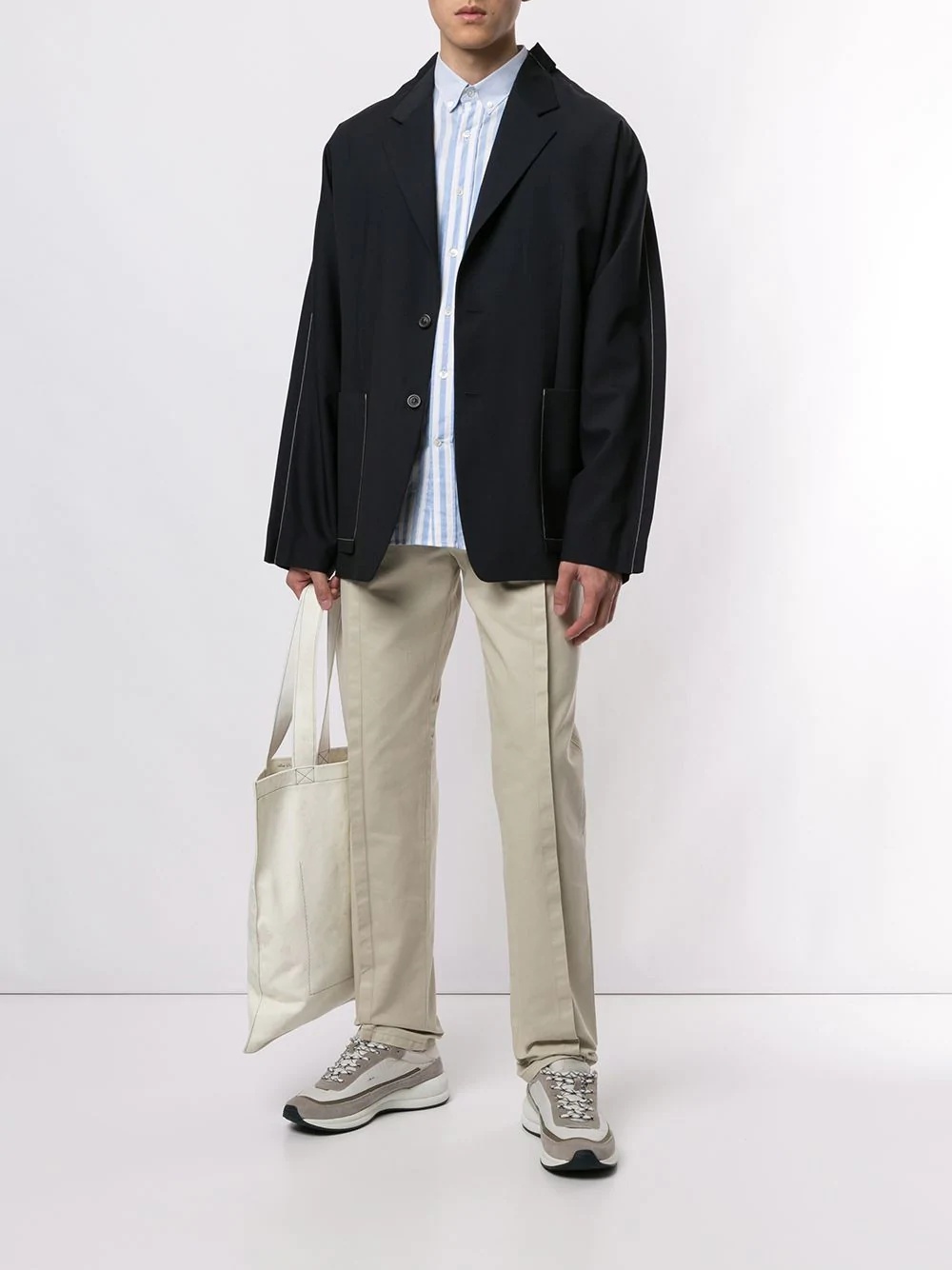 front flap chino trousers - 2