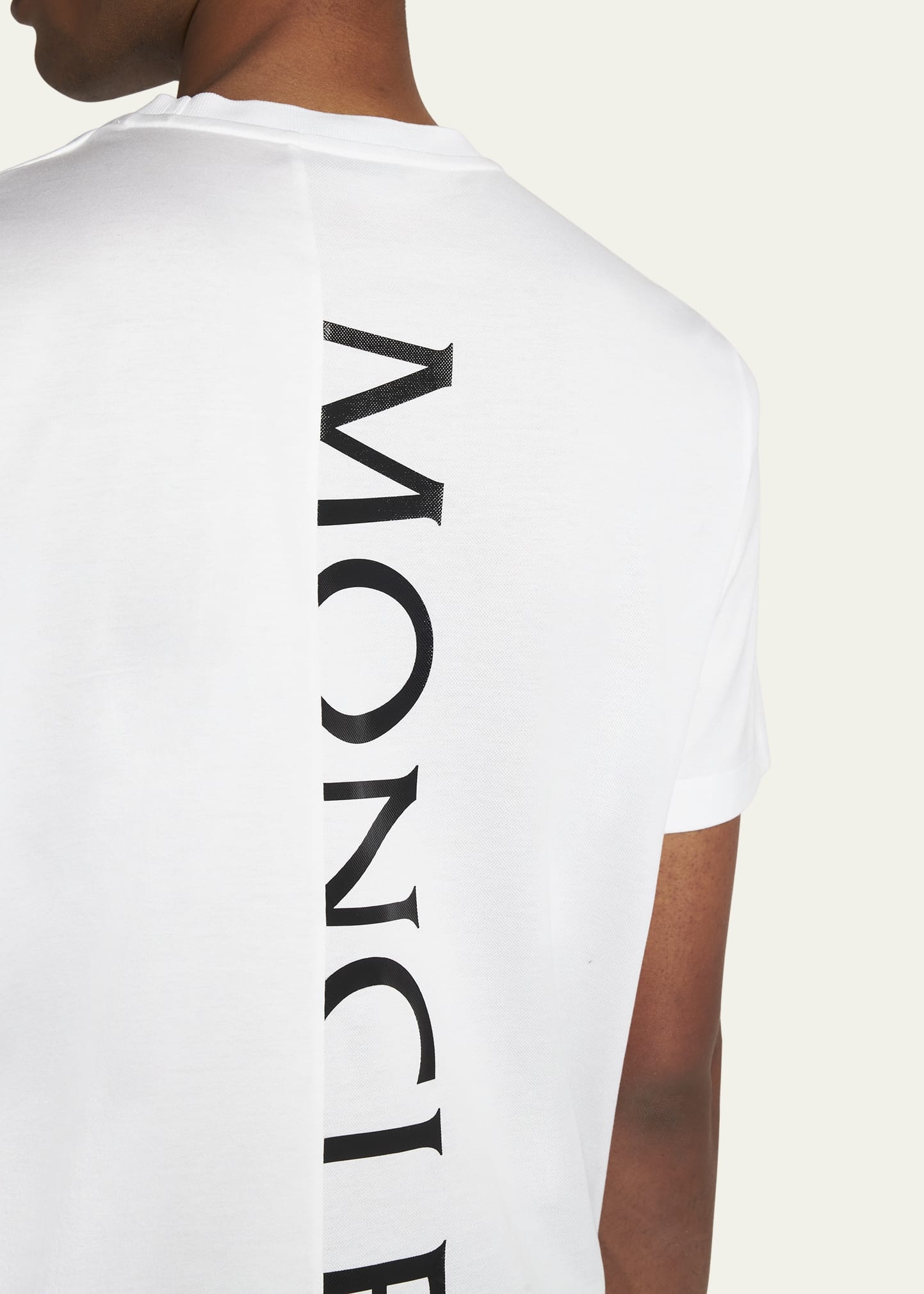 Men's Logo Patch Cotton Crewneck T-Shirt - 5