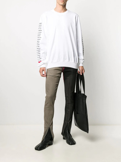 Rick Owens DRKSHDW patchwork skinny jeans outlook