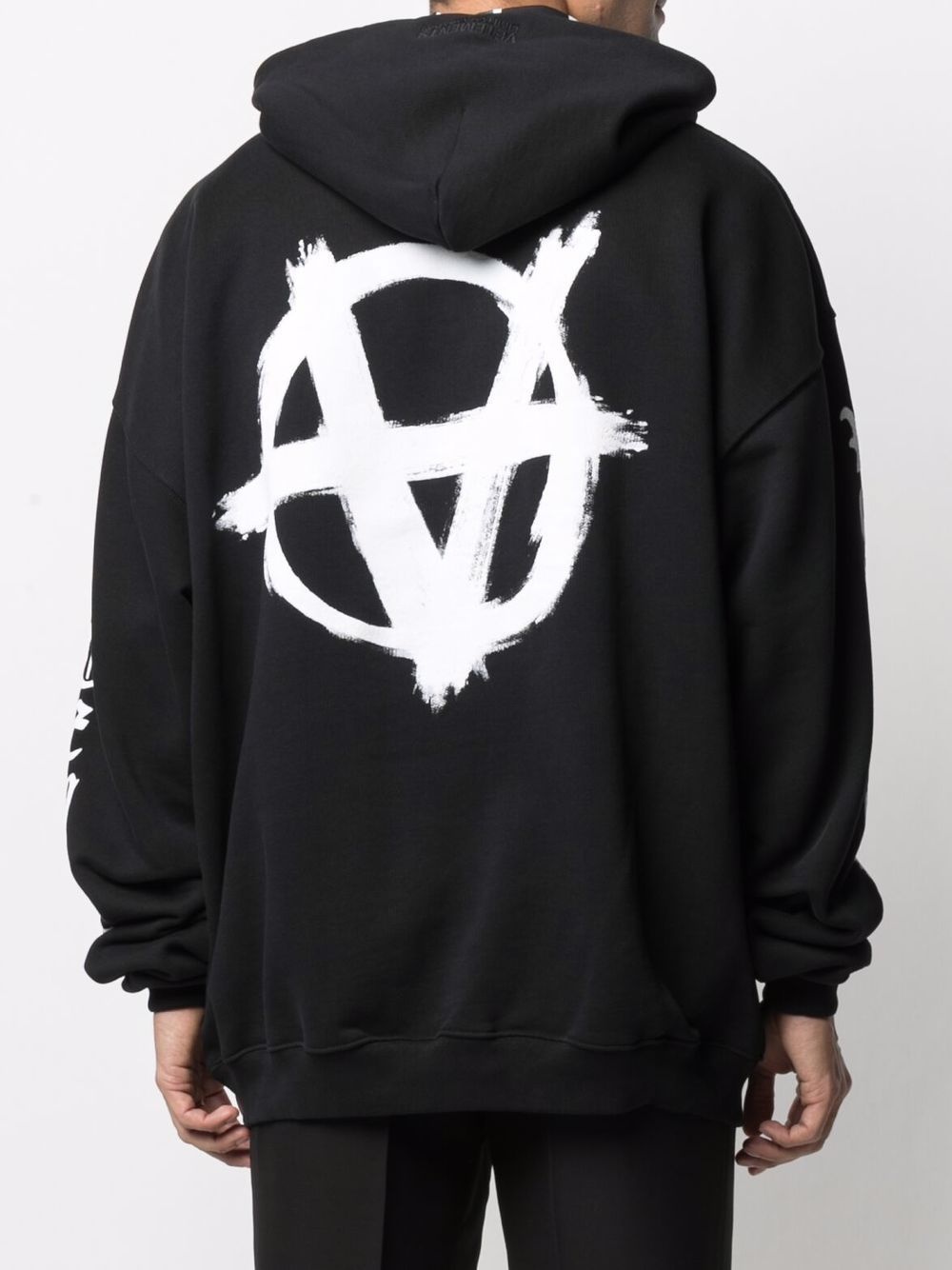 Double Anarchy logo-print hoodie - 5