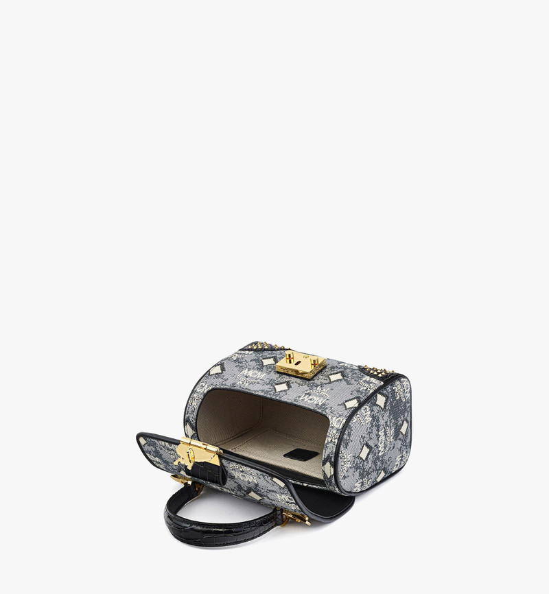 Tracy Satchel in Studded Vintage Monogram Jacquard 4