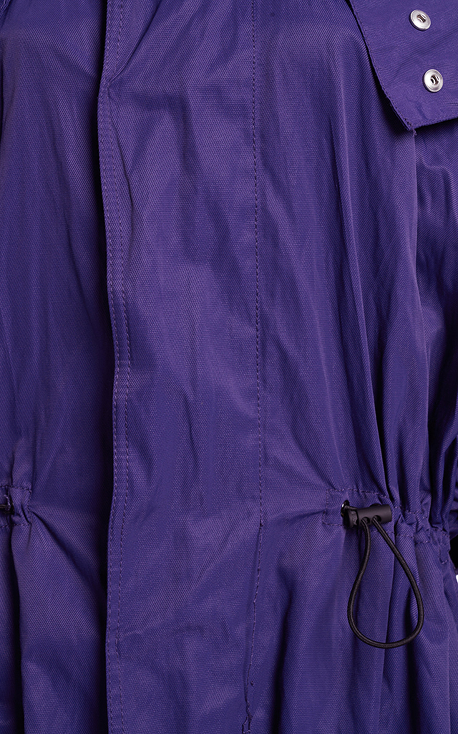 Resinated Metal Twill Parka purple - 8