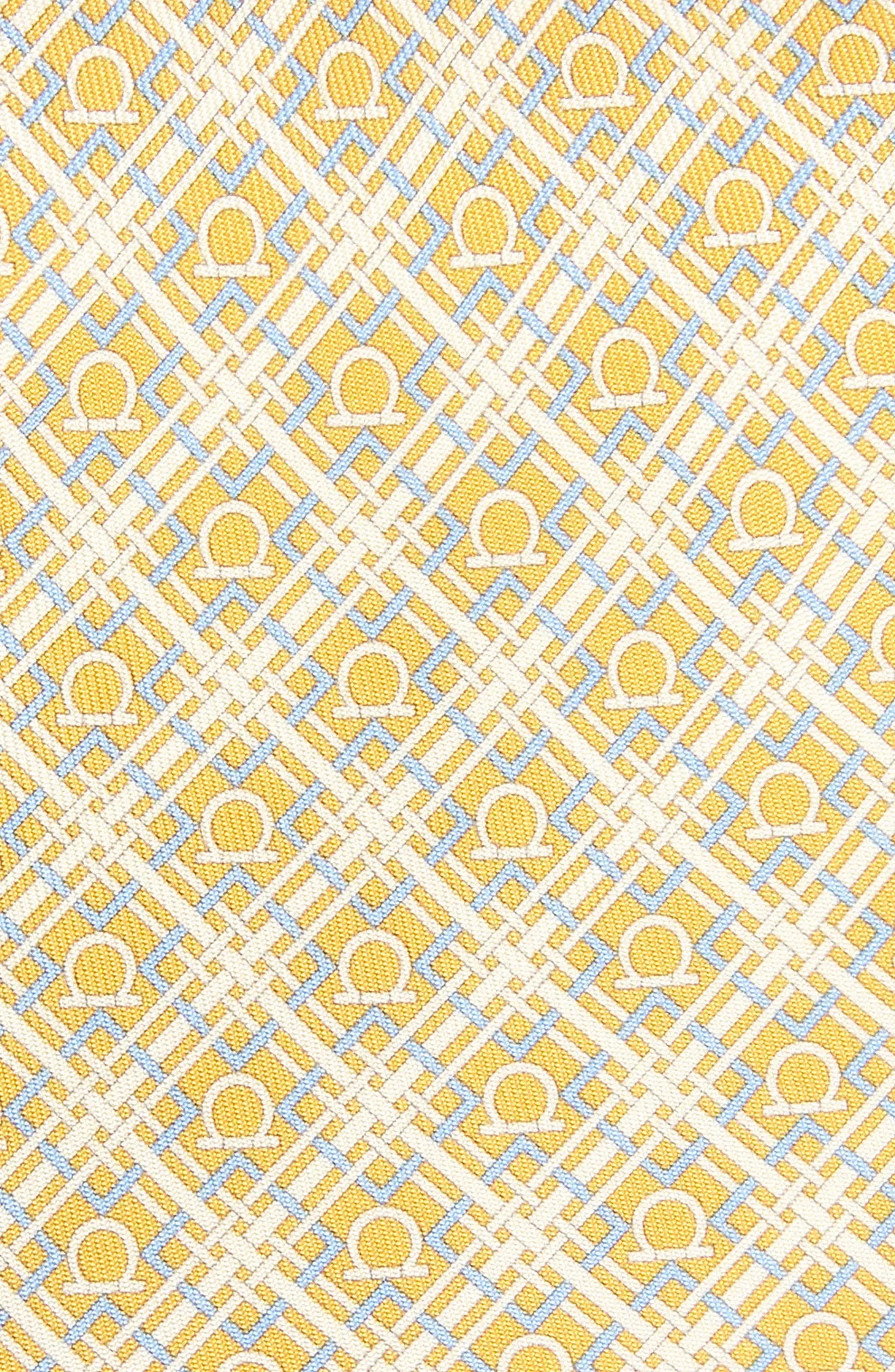 Vera Silk Tie in Giallo/Azzurro - 2