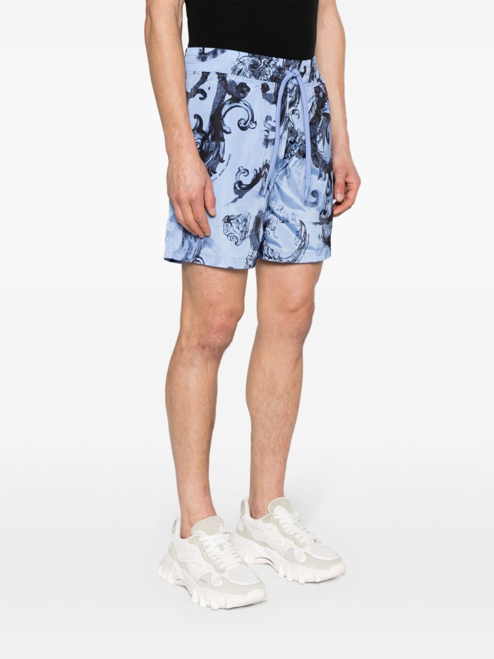 Watercolour Couture-print deck shorts - 3