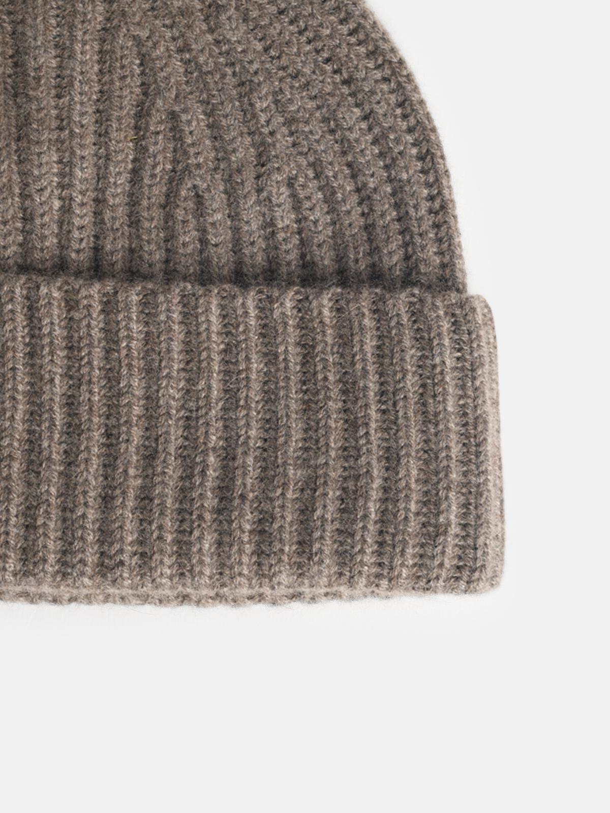 'MARTIGNY' TRUFFLE CASHMERE CAP - 3