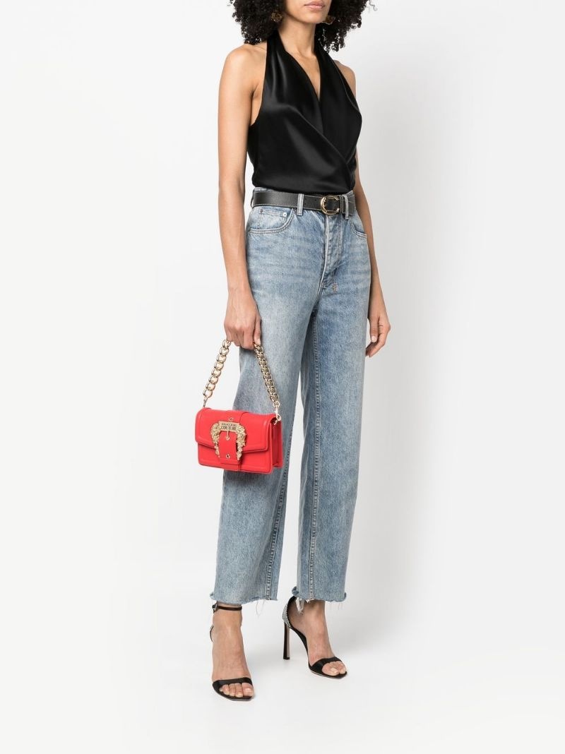 logo-buckle satchel bag - 3