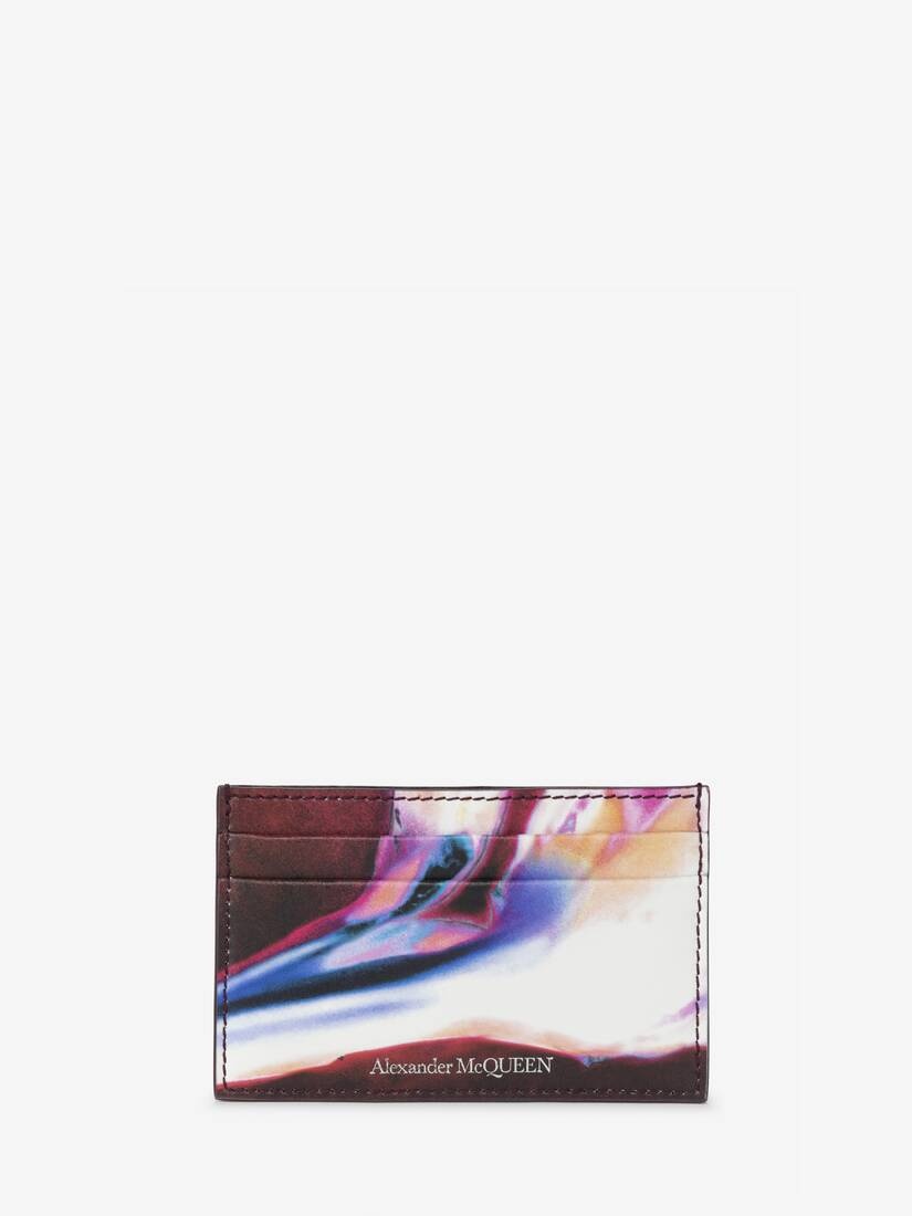 Men's Solarised Flower Card Holder in Multicolor - 1