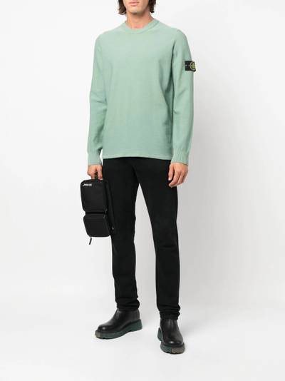 Stone Island Compass-patch crewneck jumper outlook