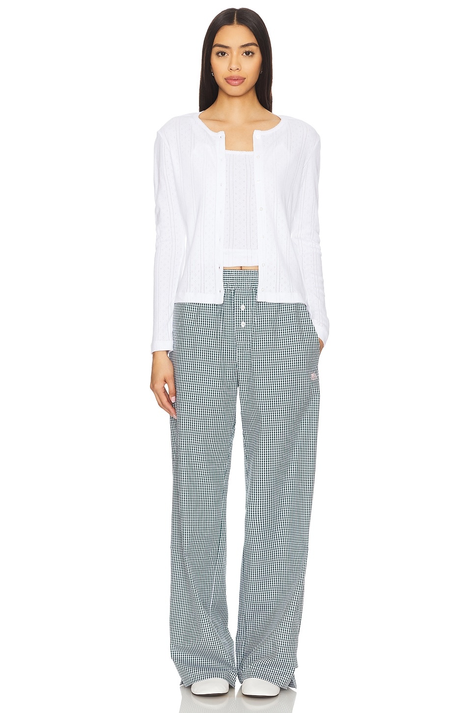 Gingham Logo Trousers - 5