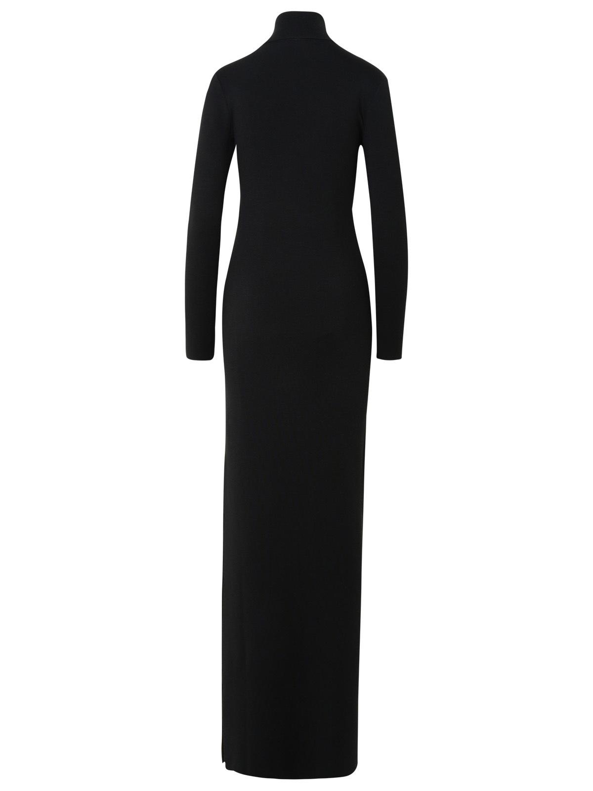 Saint Laurent Black Virgin Wool Dress - 3