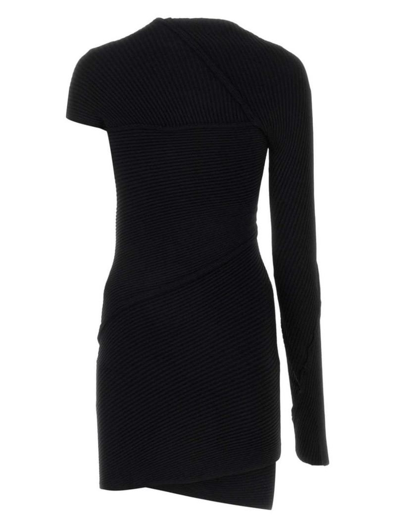 BALENCIAGA asymmetric-sleeves mini dress outlook