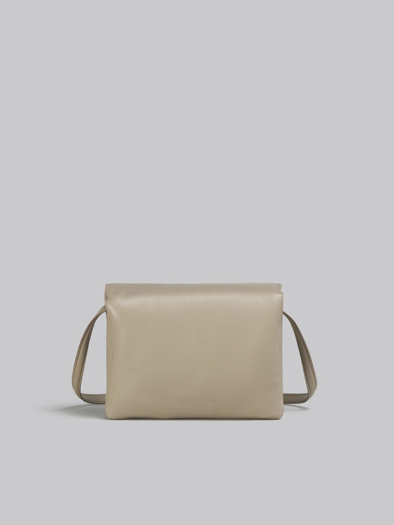 BEIGE LEATHER PRISMA POUCH 3