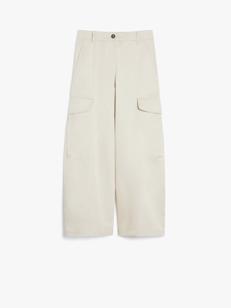 ROSATEA Gabardine cargo trousers - 1
