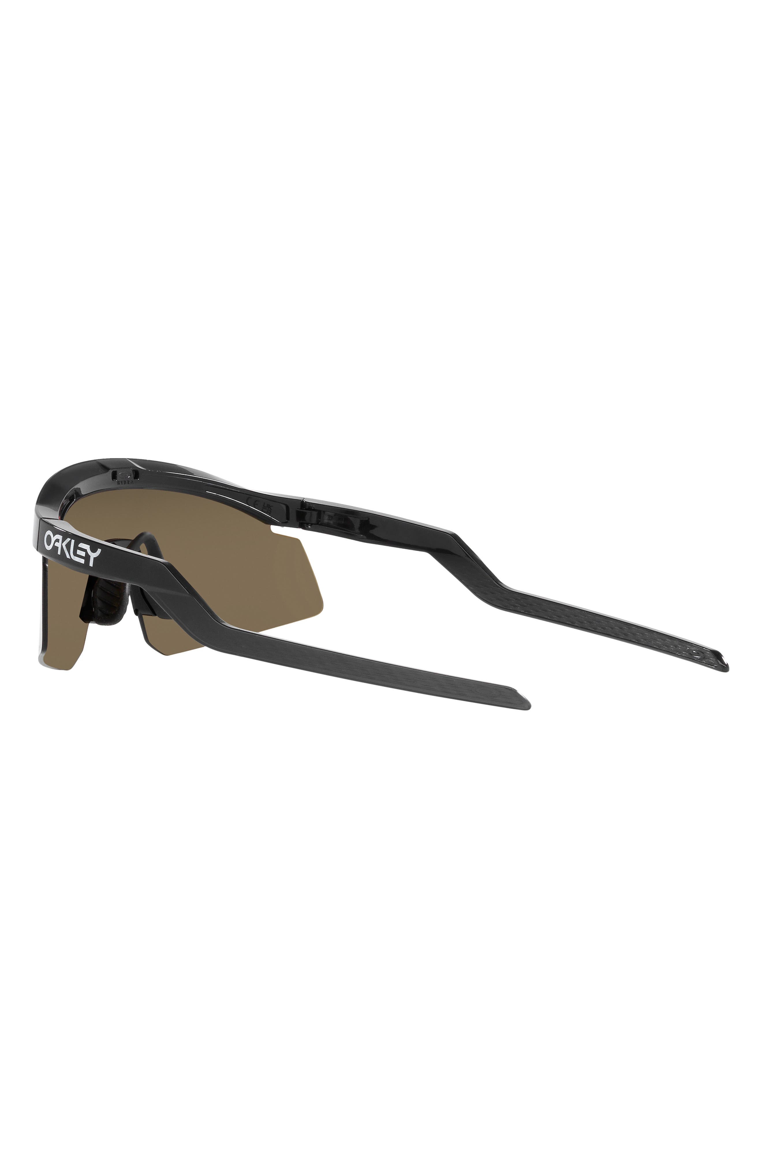 Oakley Hydra 37mm Prizm™ Semirimless Wrap Shield Sunglasses in Black Gold at Nordstrom - 7
