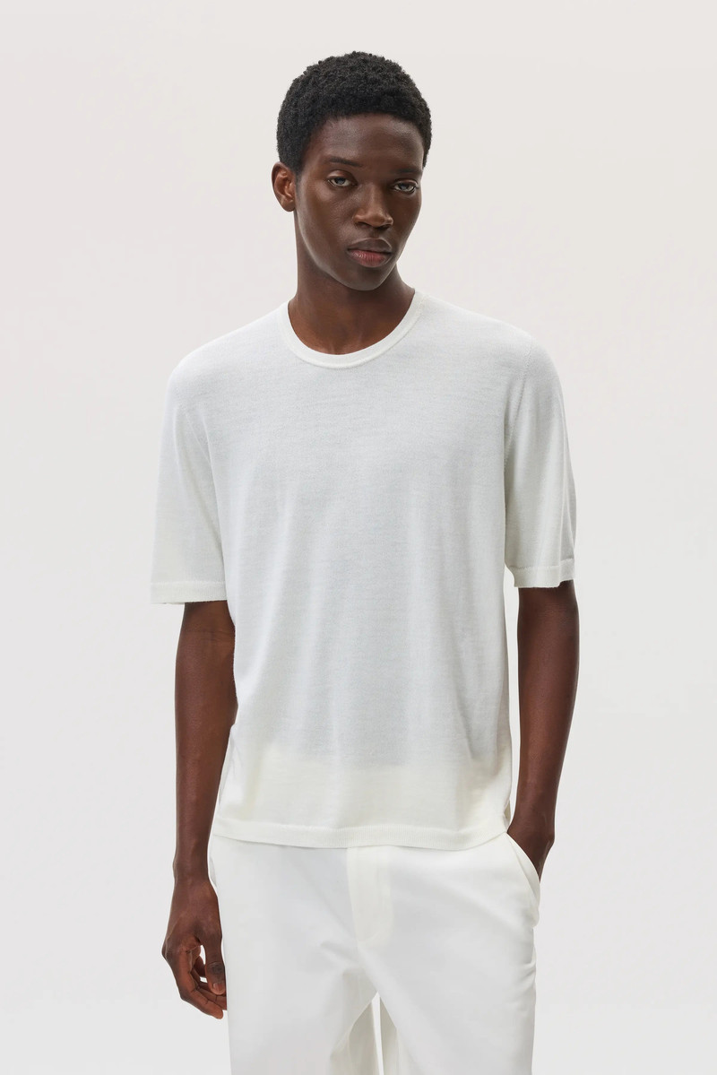 Superfine Merino White T-Shirt 1