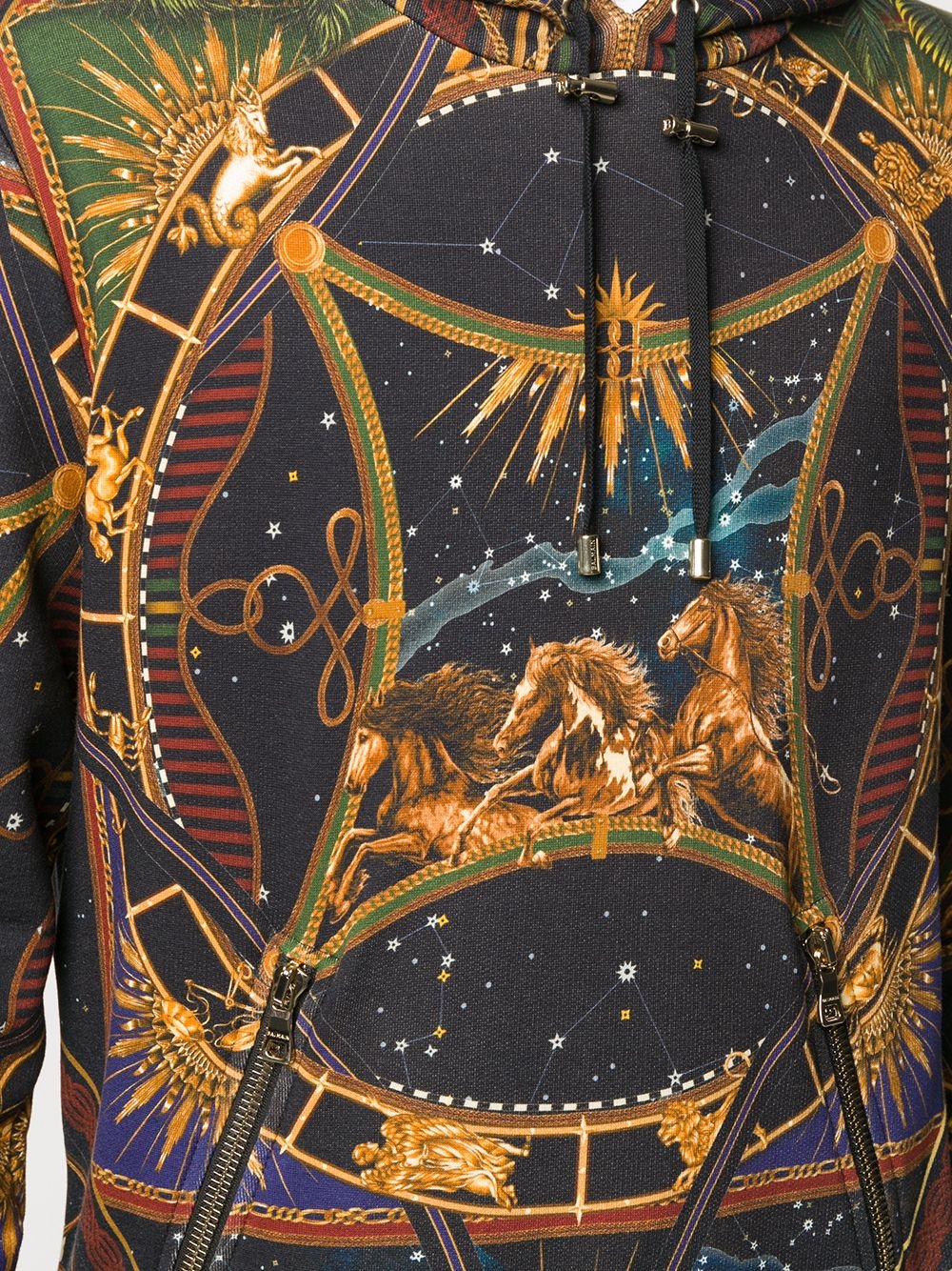 zodiac horse print hoodie - 5