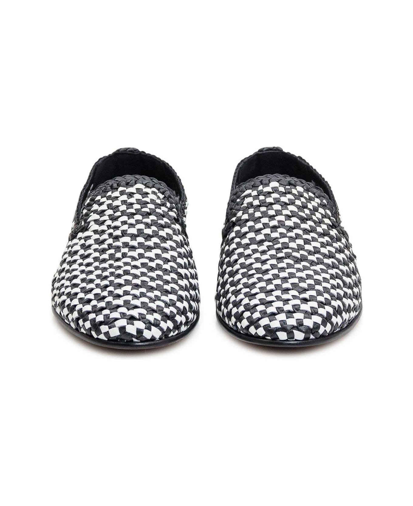 Woven Slip-on Loafers - 3