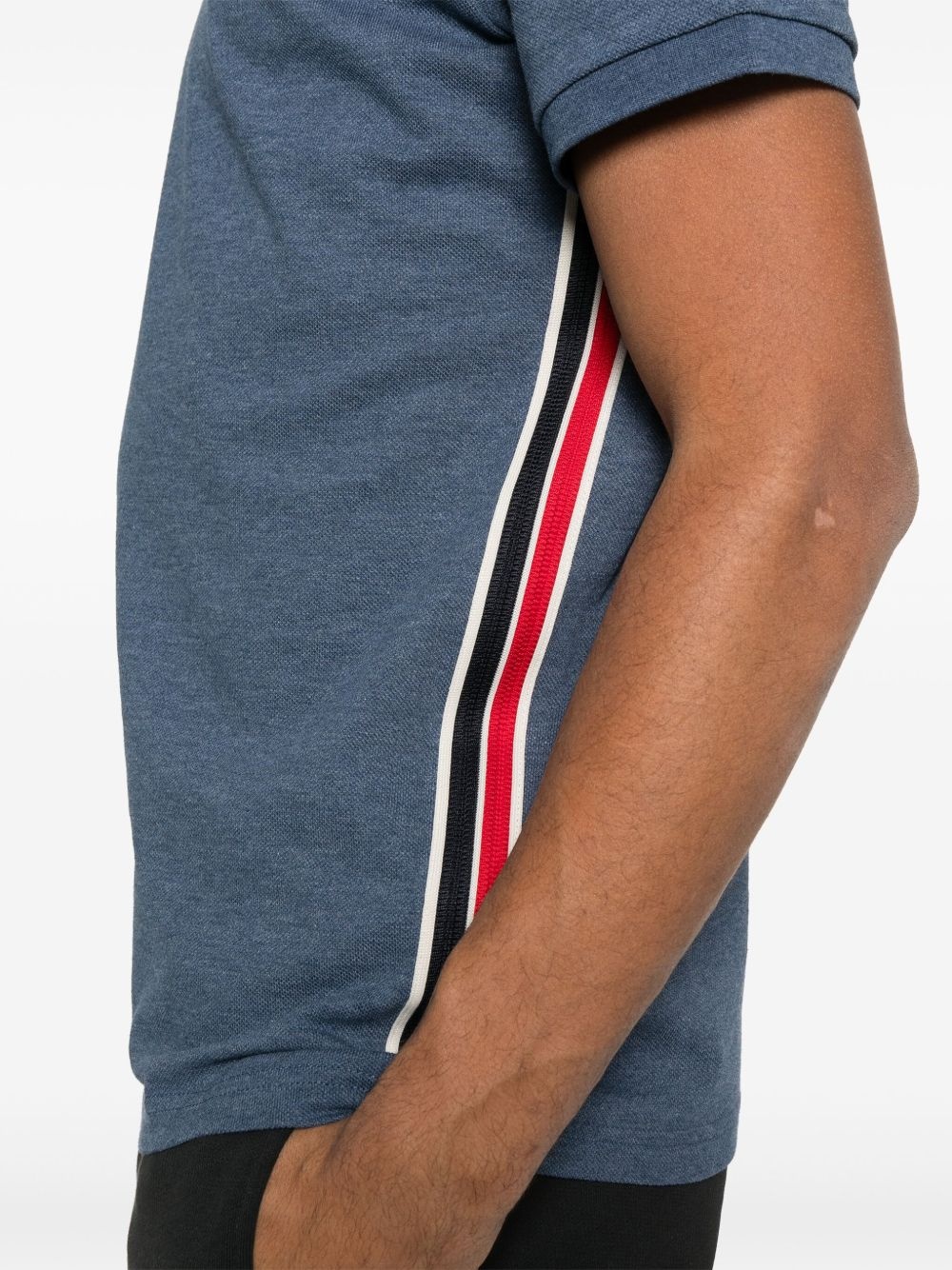 logo-patch polo shirt - 4