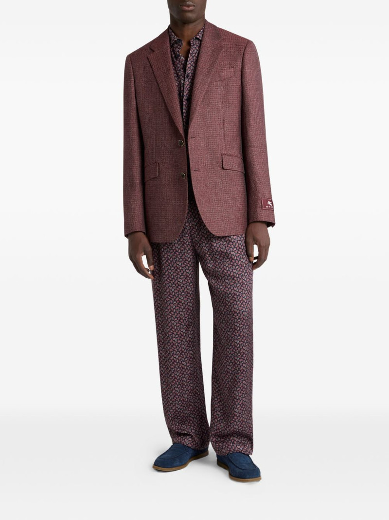 Etro single-breasted mouliné blazer outlook