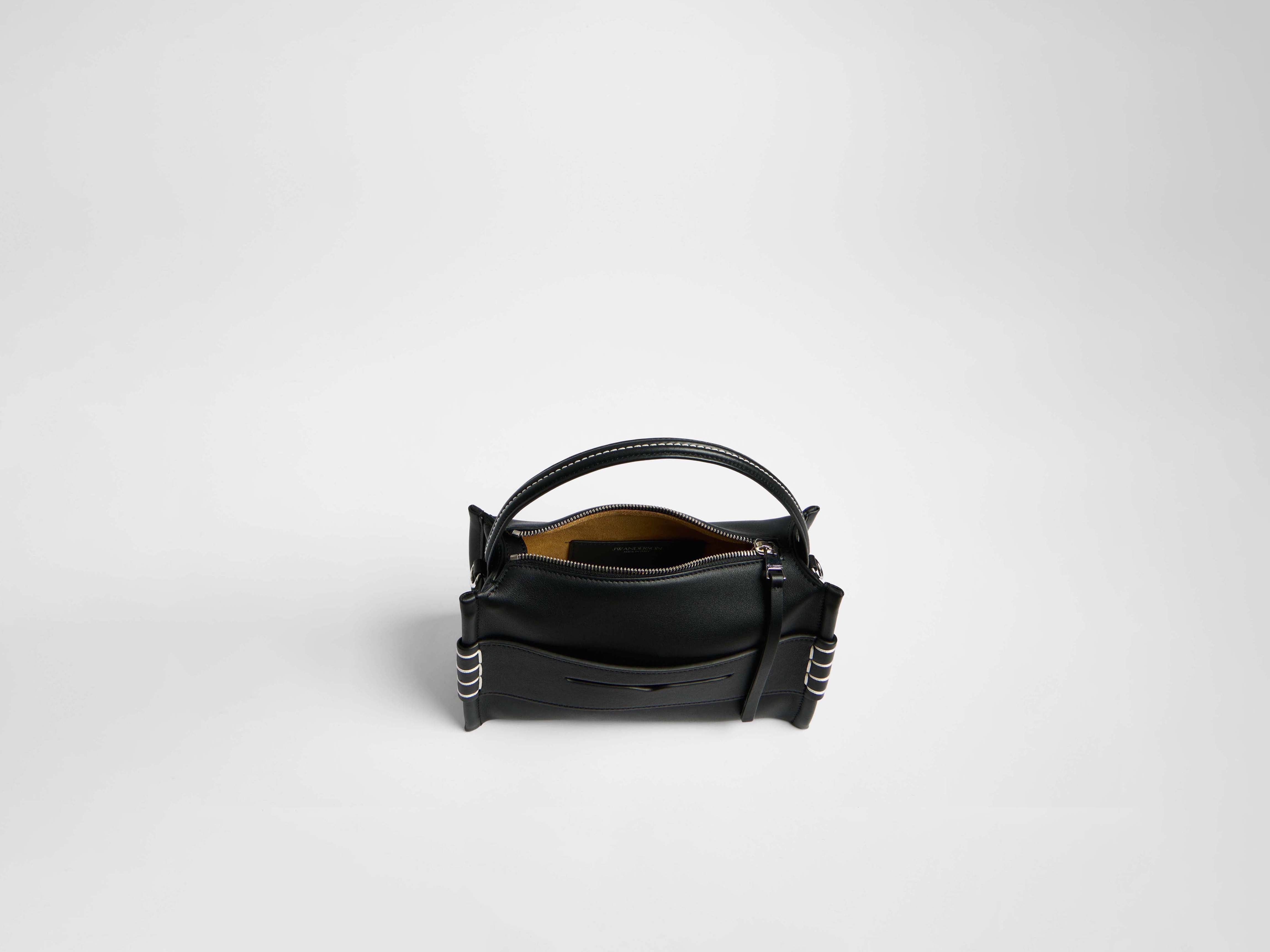 SMALL LOAFER BAG IN BLACK LEATHER - 6