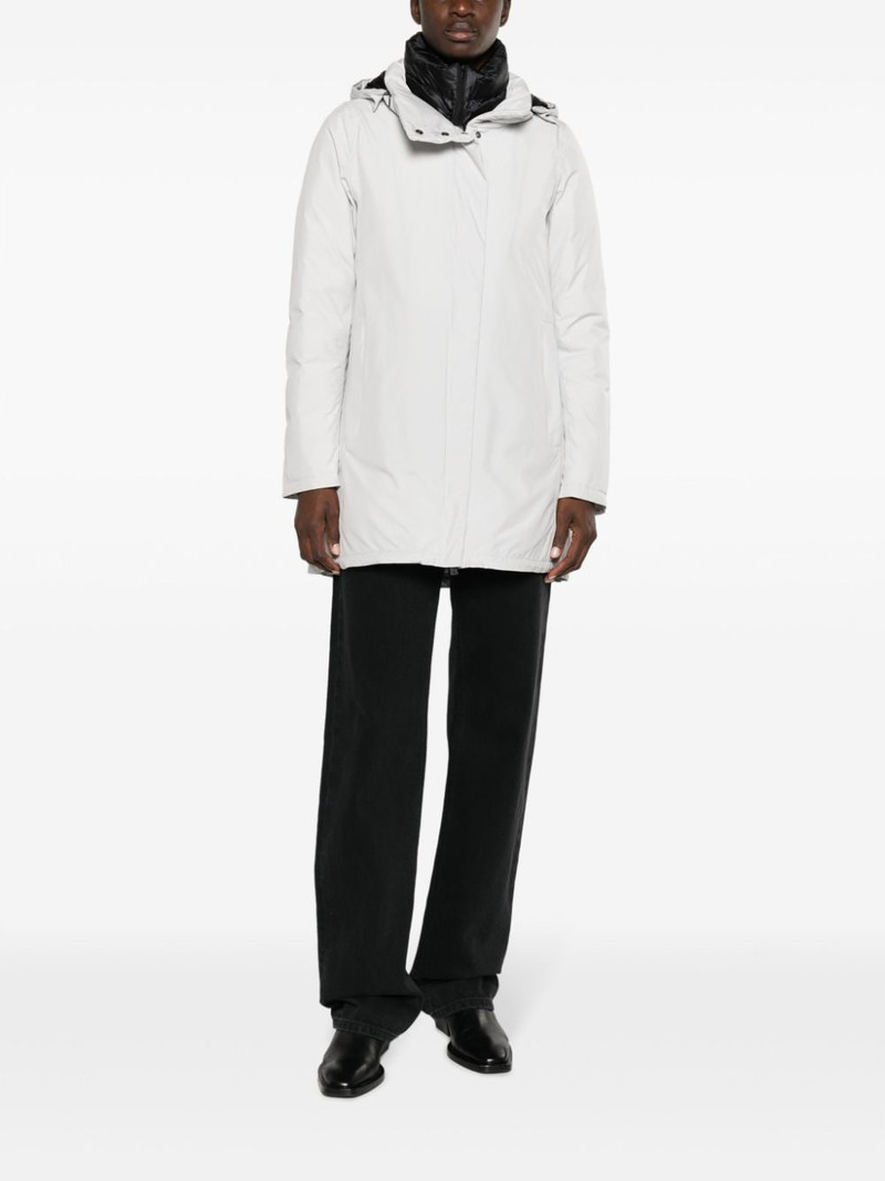 Herno logo-print hooded jacket outlook