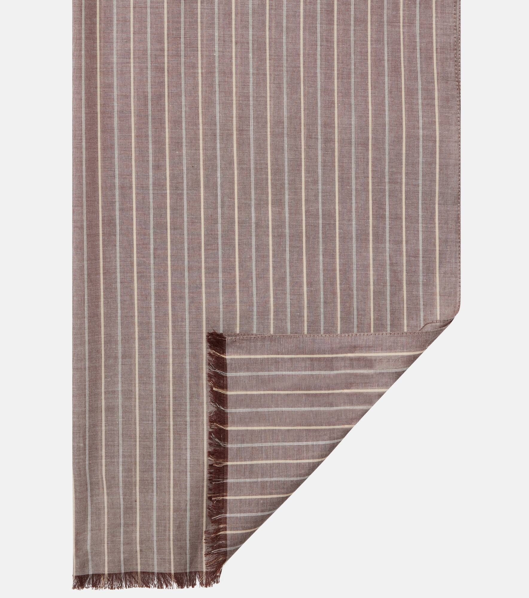 Guel striped cotton scarf - 5
