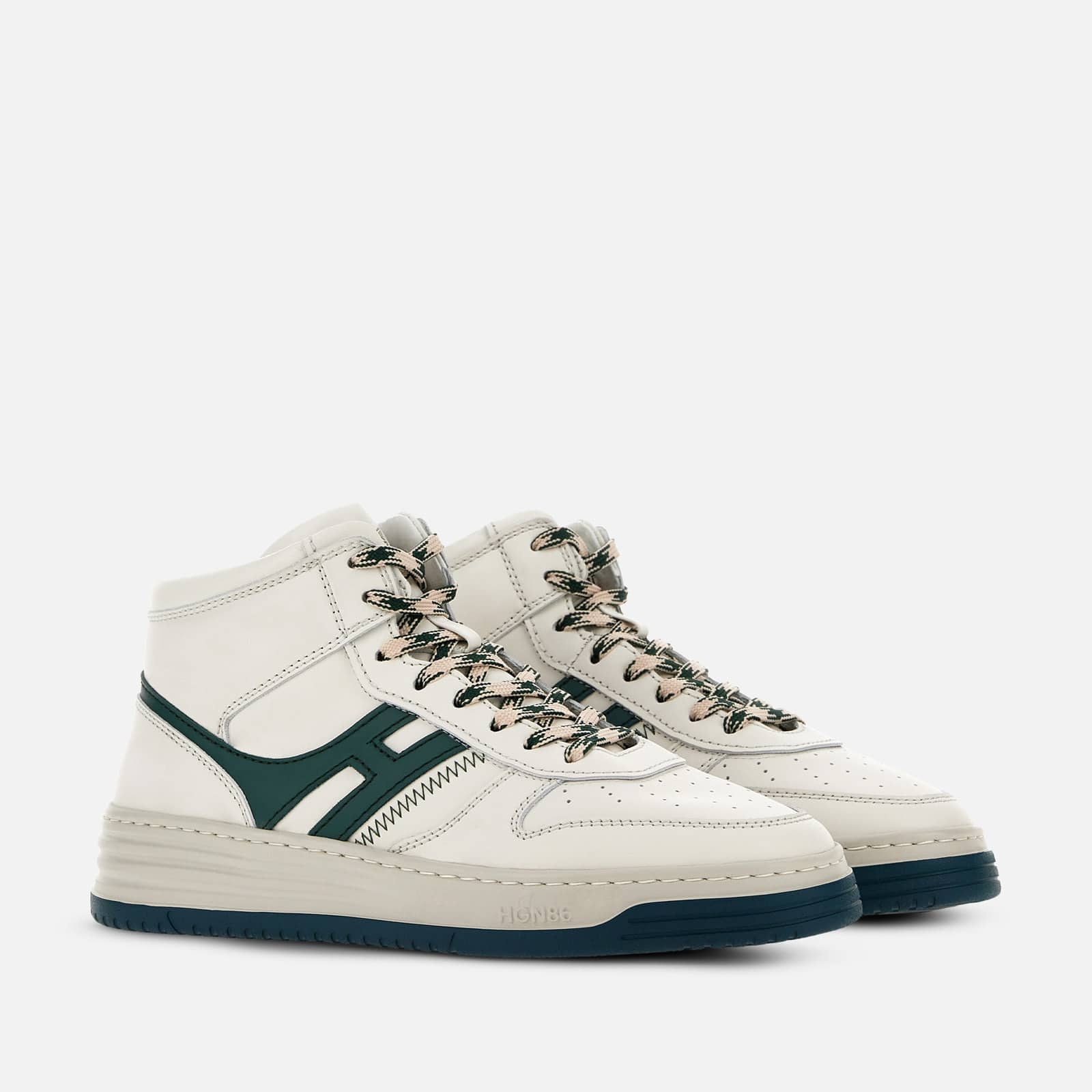 Sneakers High Top Hogan H630 Ivory Blue - 2