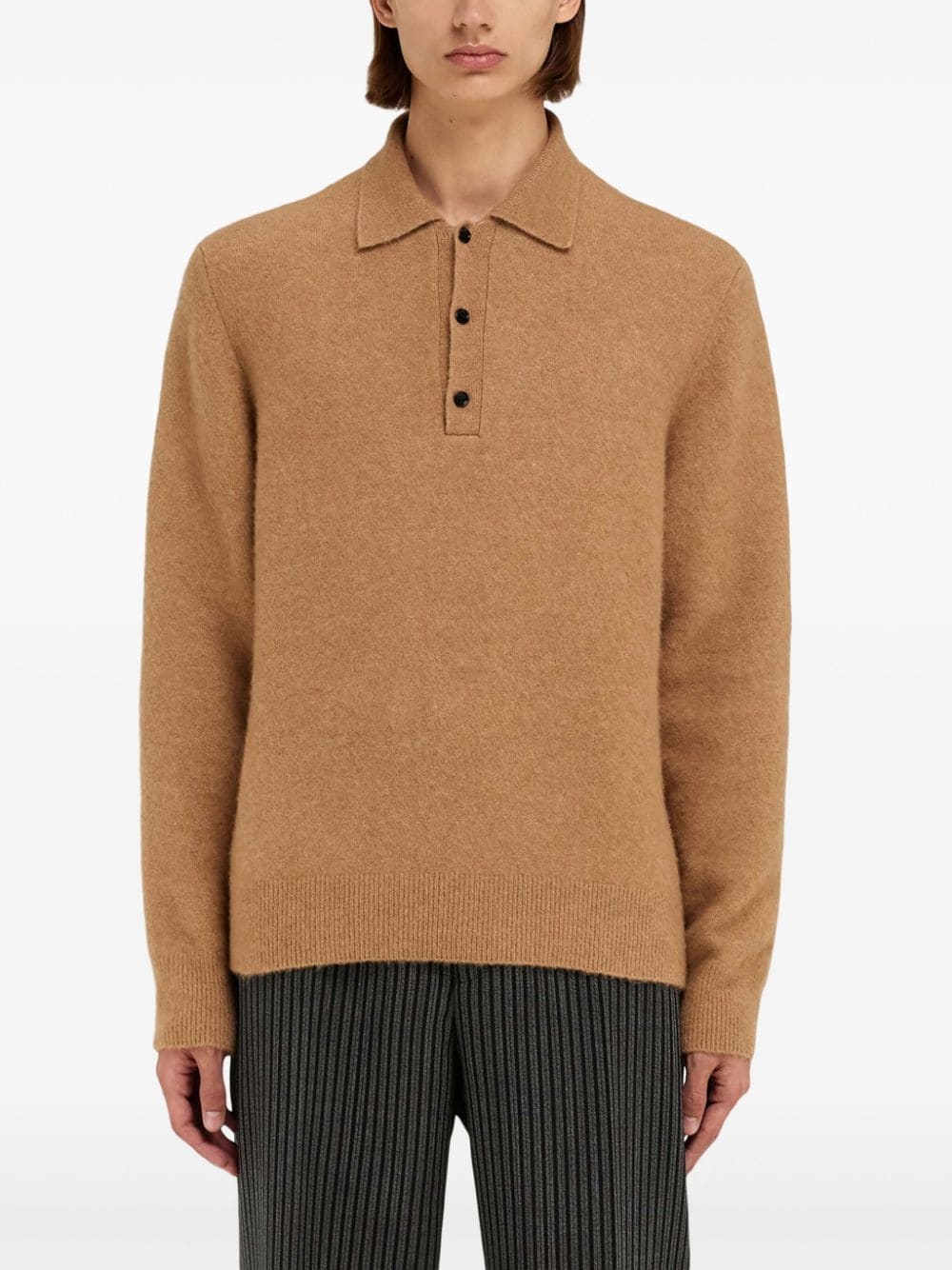 knitted polo shirt - 3