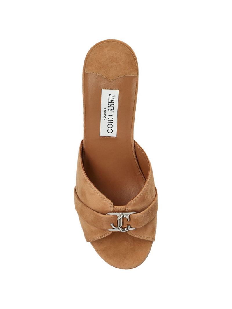 Leda criss-cross buckle wedge mules 3