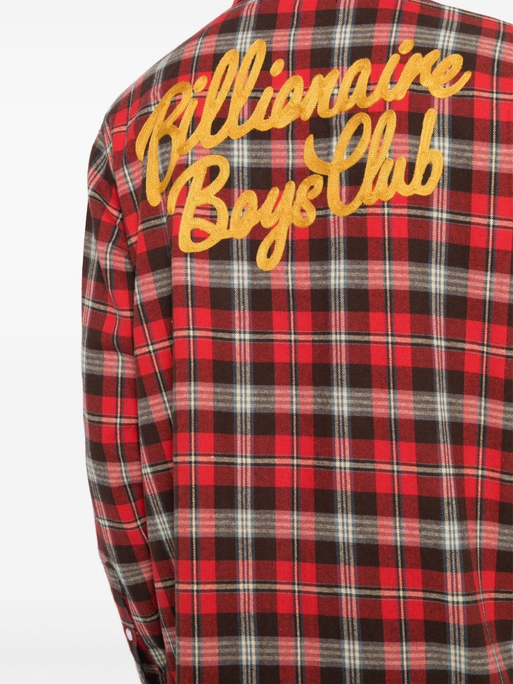 LOGO-PRINT CHECK SHIRT - 5