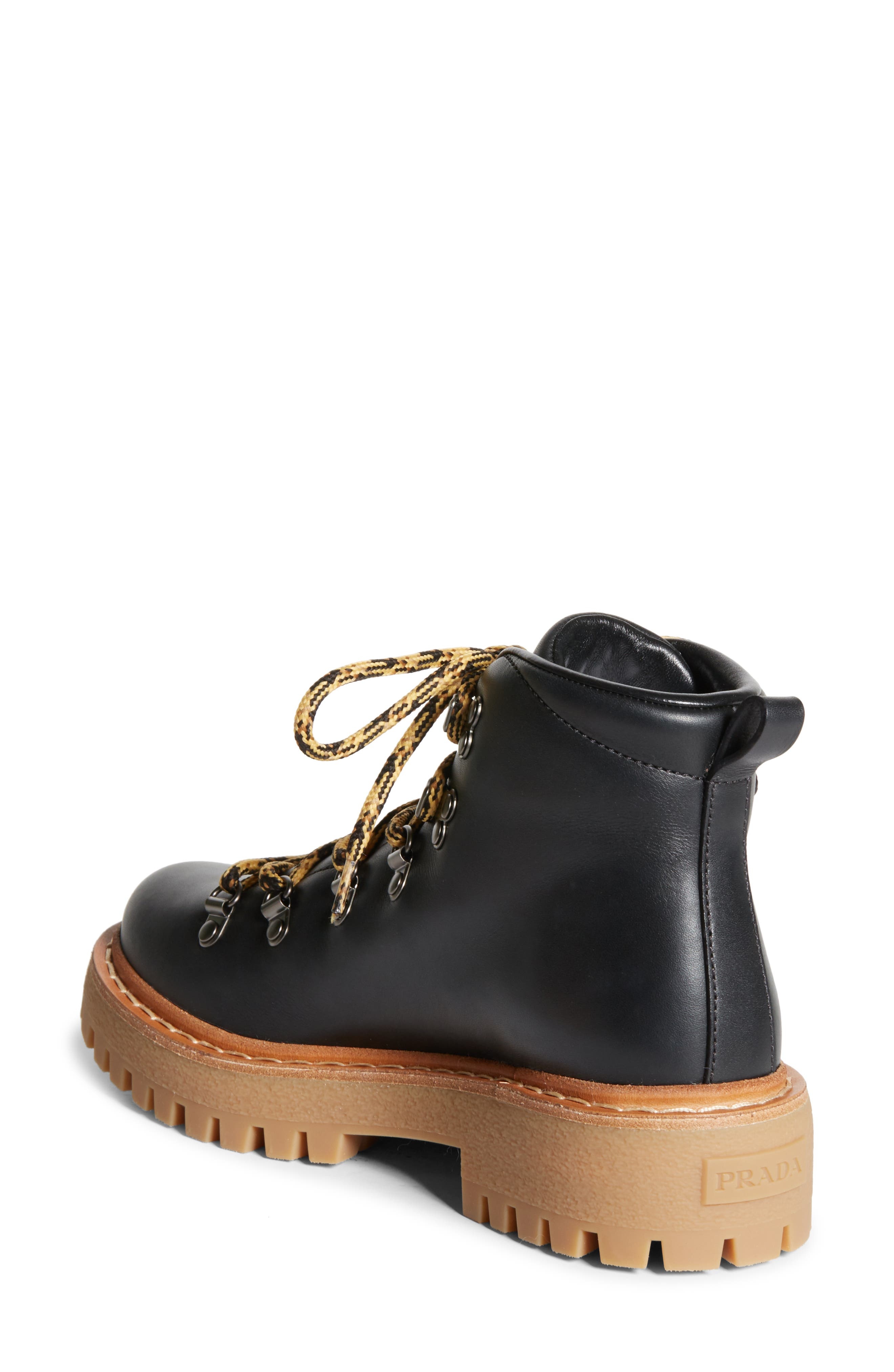 Prada St. Moritz Hiking Boot in Nero at Nordstrom - 2