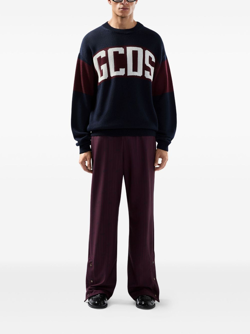 GCDS striped logo-detail sweater outlook