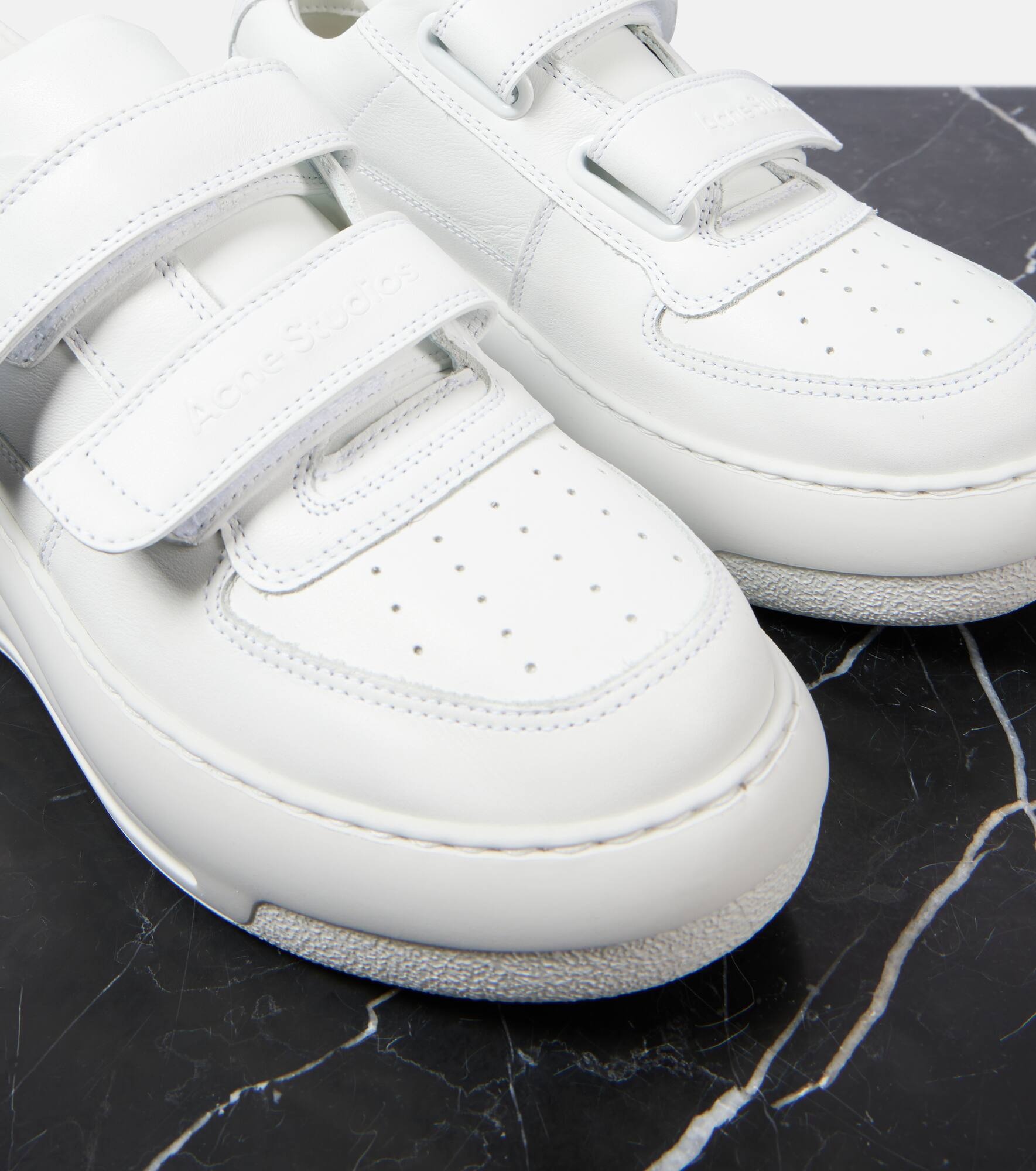 Leather platform sneakers - 6