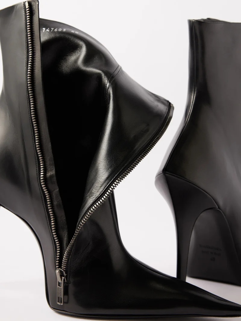 BALENCIAGA Witch 110 leather point-toe boots
