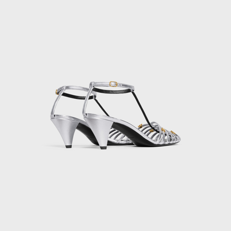 CELINE CAGE HEELED SANDAL IN LAMINATED LAMBSKIN outlook