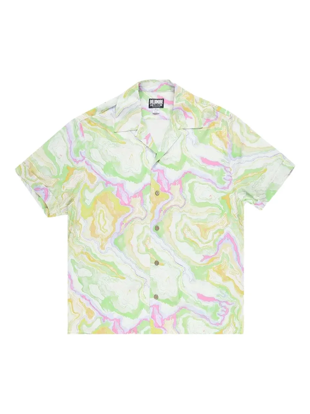 abstract-pattern short-sleeve shirt - 1