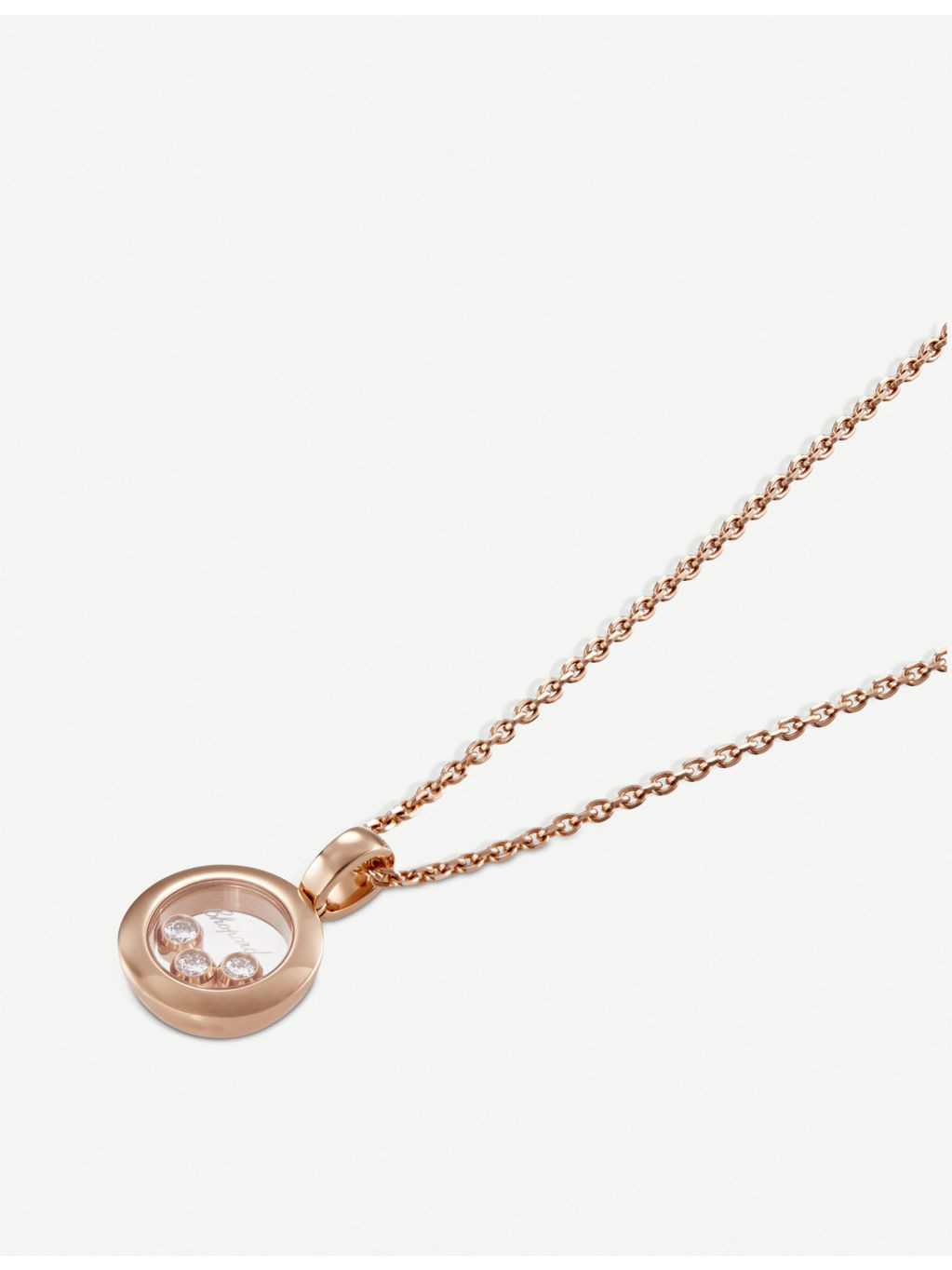 Happy Diamonds Icons 18ct rose-gold and diamond pendant - 3