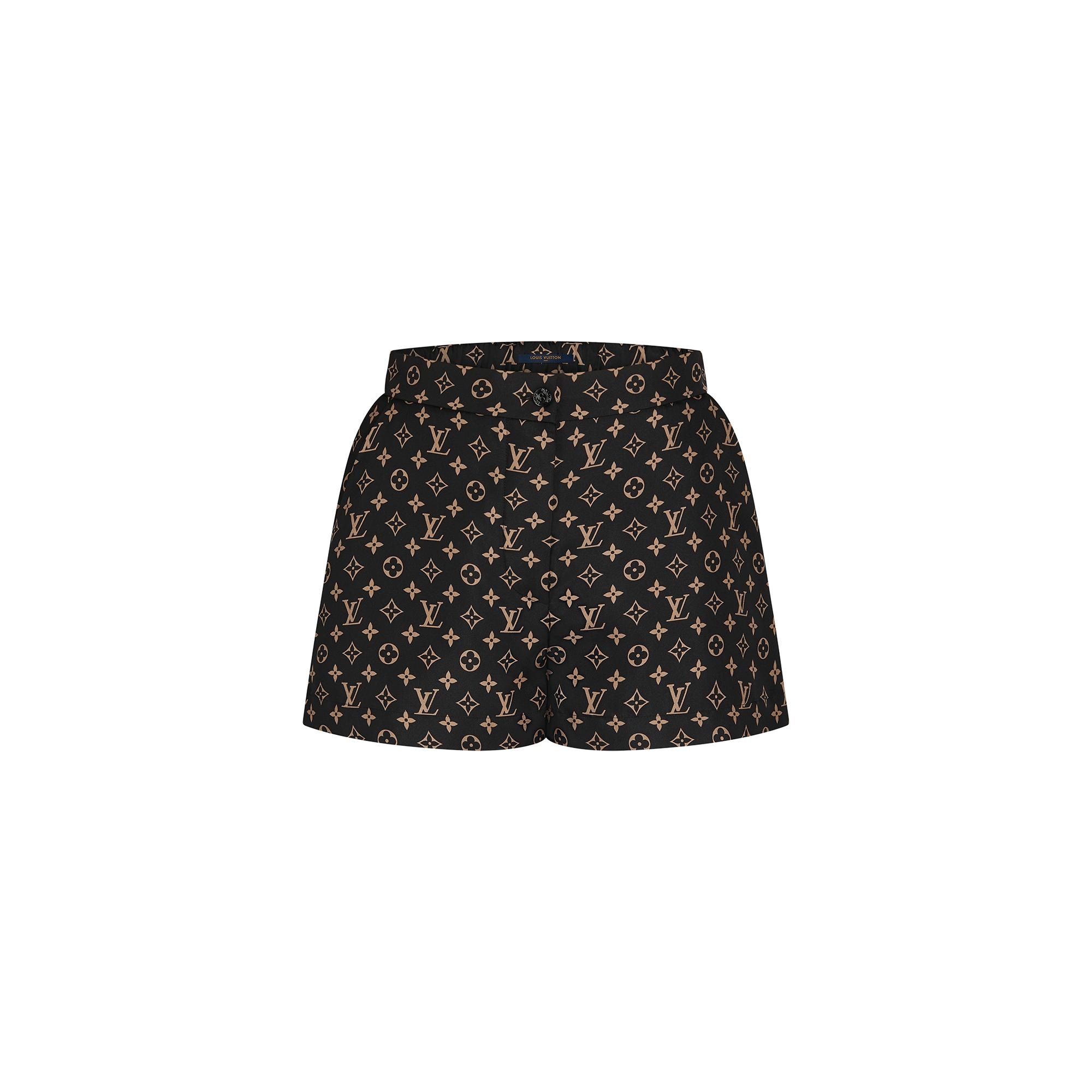 Graphic Monogram Mini Pajama Shorts - 1