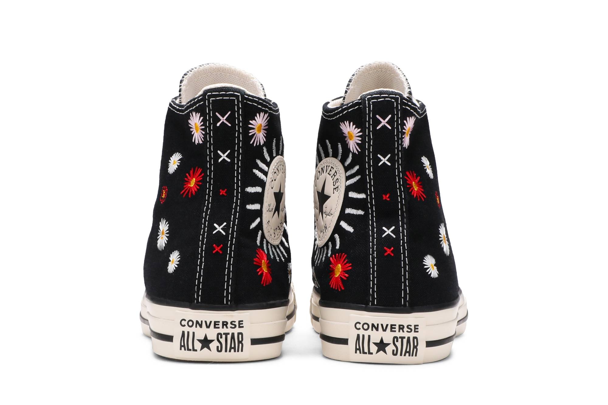 Wmns Chuck Taylor All Star High 'Daisy Embroidery - Black' - 6